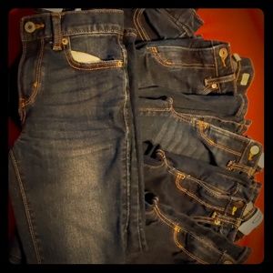 7 pair of Old Navy bootcut and straight jeans